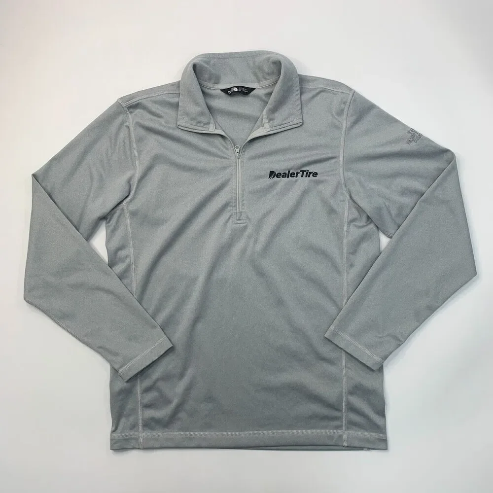 The North Face Sweatshirt Mens M Medium Gray Tech Fleece Lightweight Quarter Zip